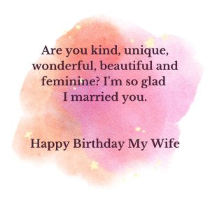 Dear Wife Happy Birthday