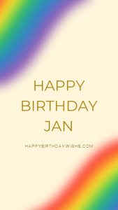 Happy Birthday Jan